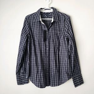 Tommy Hilfiger navy plaid shirt